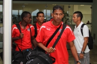 Martes 26 de abril. Los jugadores del equipo Junior de Barrranquilla, llegan esta tarde a la ciudad de Tuxtla Gutiérrez para enfrentar a los Jaguares de Chipas.