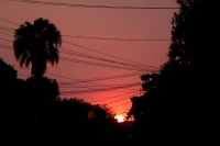 20210412. Tuxtla G. Las partículas suspendidas en el aire y el intenso calor ofrecen la oportunidad de ver estos paisajes en la capital del estado de Chiapas.