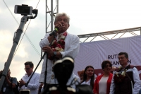 Domingo 29 de abril del 2018. San Cristóbal de las Casas. Inician las Campañas. La mafia en el poder. Amlo acompaña a Rutilio Escandon en su inicio de campaña a la gubernatura de Chiapas.
