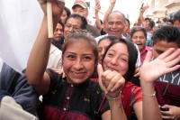 Domingo 29 de abril del 2018. San Cristóbal de las Casas. Inician las Campañas. La mafia en el poder. Amlo acompaña a Rutilio Escandon en su inicio de campaña a la gubernatura de Chiapas.