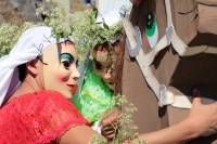 Sábado 10 de febrero del 2018. Comitan de Domí­nguez. Romerí­a de San Caralampio. Durante la Salidas de Flores y Velas durante las fiestas patronales de la Ciudad de las Flores, las manifestaciones sincréticas conviven de la mano encontrándose las comp