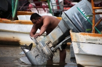 20231122. Chiapa de Corzo. Niveles bajos del rio Grijalva en el Malecón Turístico.