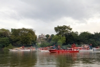 Jueves 12 de diciembre del 2013. Chiapa de corzo. Los lancheros turísticos de la Ribera del Grijalva realizan esta madrugada la 25ª peregrinación dentro de las aguas del Cañón del Sumidero.