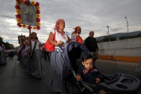 Jueves 12 de diciembre del 2013. Tuxtla Gutiérrez. Los grupos de peregrinos guadalupanos llegan este día a los diferentes puntos de encuentro religioso en las diferentes comunidades del estado de Chiapas.