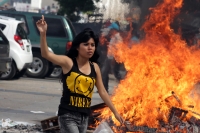 Viernes 16 de septiembre del 2016. Tuxtla Gutiérrez. Las carpas del campamento del Movimiento Magisterial en Contra de las Reformas Educativas en México agrupadas en la Sección VII de CNTE en Chiapas levantan el plantón para regresar a las aulas el próxim