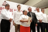 Viernes 12 de febrero del 2016. Tuxtla Gutiérrez. Monseñor Fabio Martínez Castilla; Arzobispo de Tuxtla Gutiérrez y Monseñor Felipe Arismendi Esquivel; Obispo de San Cristóbal de las Casas acompañan este medio día la entrega de Constancia de Libertad Susp
