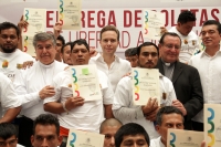 Viernes 12 de febrero del 2016. Tuxtla Gutiérrez. Monseñor Fabio Martínez Castilla; Arzobispo de Tuxtla Gutiérrez y Monseñor Felipe Arismendi Esquivel; Obispo de San Cristóbal de las Casas acompañan este medio día la entrega de Constancia de Libertad Susp