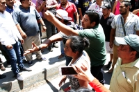 Martes 12 de marzo del 2019. Tuxtla Gutiérrez. Gritos y empujones entre conductores de las diferentes líneas colectivas para pelear el control de la ruta del libramiento norte.