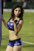 Sábado 2 de noviembre del 2014. Tuxtla Gutiérrez. Las bellas animadoras de los patrocinadores durante el partido entre Jaguares de Chiapas y Cruz Azul