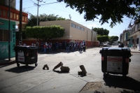 20210602. Tuxtla G. el movimiento magisterial protesta en las instalaciones de la Secundaria Federal Adolfo López Mateos