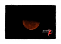 Luna a las primeros minutos de este 24 de febrero