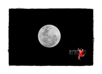 La luna de la madrugada de este 18 de febrero.