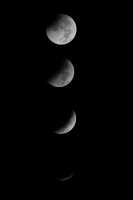 aspecto del eclipse de luna de esta noche.