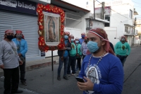 Sábado 12 de diciembre del 2020. Tuxtla Gutiérrez. Peregrinos en la iglesia de Guadalupe esta mañana