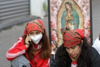 Sábado 12 de diciembre del 2020. Tuxtla Gutiérrez. Peregrinos en la iglesia de Guadalupe esta mañana