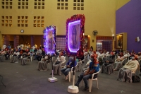 Sábado 12 de diciembre del 2020. Tuxtla Gutiérrez. Peregrinos en la iglesia de Guadalupe esta mañana