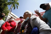 20211025. Tuxtla G. Los familiares de los desaparecidos de El Machete de Pantelho protestan esta tarde.