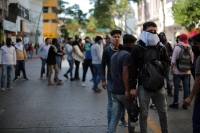 20231205. Tuxtla. Durante las protestas de la Normal Mactumatza en el centro de la ciudad