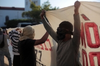 20240226. Tuxtla. Continúan las jornadas de protestas normalistas en la capital de Chiapas.