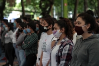 Jueves 6 de agosto del 2020. Txutla Gutiérrez, La manifestación de la Escuela Normal Rural Mactumatza este medio día en la capital del estado de Chiapas