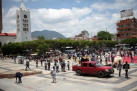 Jueves 6 de agosto del 2020. Txutla Gutiérrez, La manifestación de la Escuela Normal Rural Mactumatza este medio día en la capital del estado de Chiapas