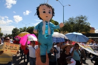 Lunes 13 de noviembre del 2017. Tuxtla Gutiérrez. El movimiento magisterial se manifiesta de nueva cuenta en las calles de la capital de este estado del sureste de México.