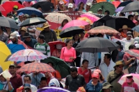 Martes 15 de mayo del 2018. Tuxtla Gutiérrez. Aspectos de la marcha magisterial este medio dí­a en el oriente de la ciudad.