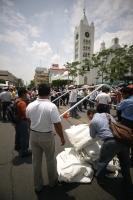 Militantes magisteriales continúan el bloqueo del primer cuadro de la ciudad de Tuxtla