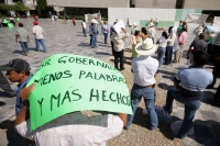 Viernes 19 de noviembre. Productores de maíz de diferentes regiones del estado de Chiapas se manifiestan en la plaza central de la ciudad de Tuxtla Gutiérrez para exigir al gobierno estatal que el apoyo para la producción agrícola sea incentivada para los