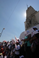 Domingo 19 de febrero del 2017. Tuxtla Gutiérrez. Andrés Manuel López Obrador reúne a sus simpatizantes este medio día en el parque Morelos-Bicentenario