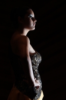 Sábado 14 de julio del 2012. Tuxtla Gutiérrez, Chiapas.  La nueva generación de diseñadoras de modas chiapanecas, presentan las propuestas de vestidos esta noche en el centro cultural ubicado en el oriente de la ciudad.