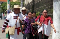 Martes 13 de febrero del 2018. Tuxtla Gutiérrez. La presidenta constitucional de Oxchuc, Marí­a Glorí­a después de su reunión de trabajo en el edificio de la administración estatal