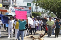 Lunes 26 de noviembre del 2018. Tuxtla Gutiérrez. Aspectos de la marcha de este medio dí­a donde organizaciones sindicales protestan al final de la administración sexenal en Chiapas.