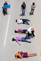 Viernes 28 de junio del 2013. Tuxtla Gutiérrez, Chiapas. Foto/JH Este medio día se lleva a cabo la marcha del silencio donde la población se manifiestan la alerta de género provocada por la treintena de femenicidios ocurridos en los últimos meses en Chiap