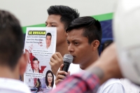 Lunes 4 de noviembre del 2019. Tuxtla Gutiérrez. Aspectos de la marcha en apoyo a los normalistas de la Escuela Rural Mactumatza
