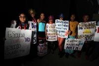 Domingo 25 de noviembre del 2012. Tuxtla Gutiérrez, Chiapas. Organizaciones sociales y feministas durante la marcha No es NO, la Marcha de las Putas.