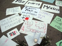 Miércoles 6 de abril. Foto/Ángeles Mariscal. Aspectos de la marcha en Contra de la Violencia en México, realizada esta tarde en la ciudad de Tuxtla Gutiérrez.