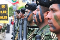 Aspecto de las celebraciones de las festividades patrias en Tuxtla Gutiérrez.