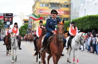 Aspecto de las celebraciones de las festividades patrias en Tuxtla Gutiérrez.