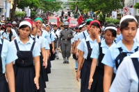 Aspecto de las celebraciones de las festividades patrias en Tuxtla Gutiérrez.