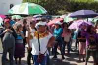 Martes 13 de febrero del 2018. Tuxtla Gutiérrez. Aspectos de la manifestación de Colonos del Oriente Norte de Tuxtla en la Plaza Central...