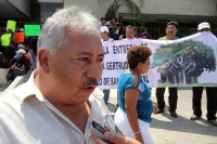 Martes 6 de mayo del 2014. Tuxtla Gutiérrez. Varios grupos de manifestantes coinciden en el parque central para exigir a la administración estatal la solución a los problemas de las distintas regiones del estado. Ixtapa, San Fernando y colonos de Cuxtital