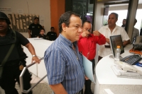 Rafael Guillen Domínguez, alcalde del municipio de las Margaritas llega esta mañana a la Procuraduria General de Justicia del Estado para responder a un citatorio acusado de abuso de autoridad, motin, lesiones, daños, conspiración y los que resulten por l