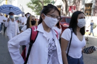 20210131. Tuxtla G. Estudiantes de la Facultad de Medicina Humana de la UNACH protestan por la muerte de la joven ocurrido en Salto de Agua Chiapas.