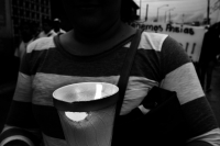 Miércoles 22 de octubre del 2014. Tuxtla Gutiérrez. Estudiantes y maestros se manifiestan marchando esta tarde en el oriente norte de la capital del estado de Chiapas en solidaridad por las familias de los desaparecidos de Ayotzinapa.