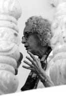 Lunes 17 de julio del 2017. Tuxtla Gutiérrez. La escritora y antropóloga Martha Lamas momentos antes de la presentación de su libro El Fulgor de la Noche este medio día en el Museo de la Ciudad de la capital del estado de Chiapas.