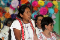 Domingo 28 de mayo del 2017. San Cristóbal de las Casas. Marichui Patricio representa al Concejo de Gobierno Indígena como vocera y es elegida en la asamblea para representar al Congreso Nacional Indígena y al EZLN en las próximas elecciones a la presiden