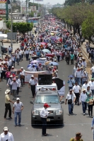 Domingo 15 de mayo del 2016. Tuxtla Gutiérrez. La marcha del movimiento magisterial al inicio del paro nacional en Chiapas.