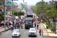 20210513. Tuxtla G. Inicia la marcha magisterial al inicio del 14 Congreso de la CNTE