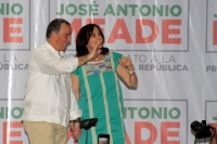 Jueves 14 de diciembre del 2017. Tuxtla Gutiérrez. José Antonio Meade, pre candidato a la Presidencia de México por el PRI-PVEM-PANAL en la próxima jornada electoral del 2018 durante su reunión con militantes priistas y verdes del estado de Chiapas e